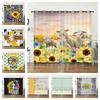 Curtains Sunflower Plant Bedroom Curtains Digital Printing Blackout Curtains No Punching