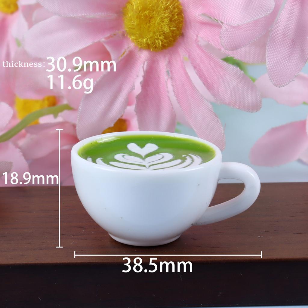1pcs Dollhouse Miniature Food Resin Kawaii Simulation Mini Coffee Cup Necklace Keychain DIY Jewelry Making Accessories