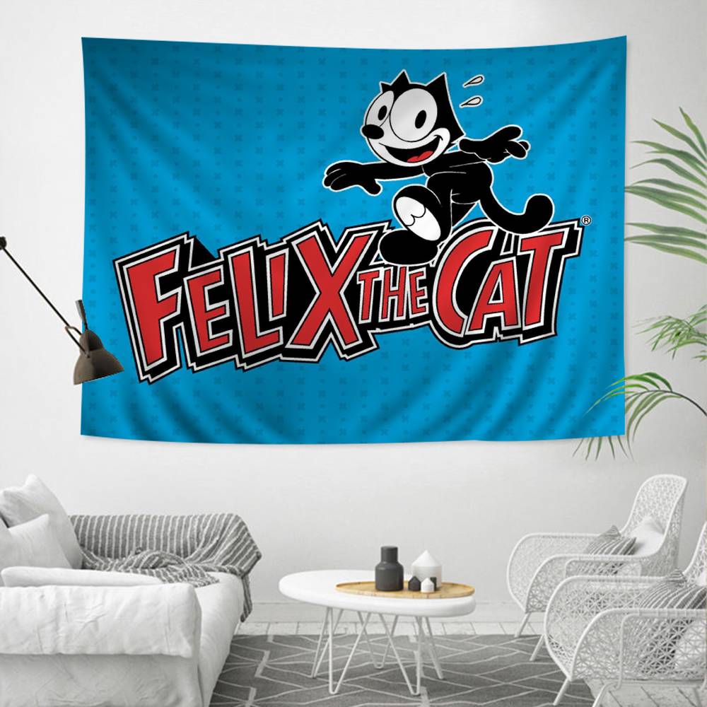 FFelix TThe CCat Cartoon Tapestry Art Science Fiction Room Home Decor Wall Hanging Sheets
