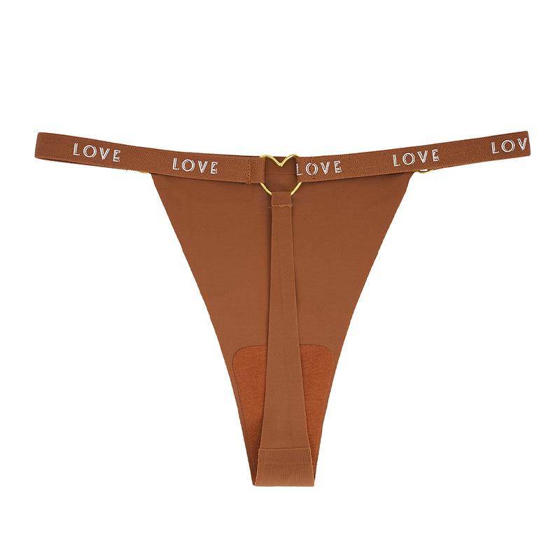 Ultracienkie bezszwowe stringi z literami dla kobiet Seksowne niewidoczne elastyczne niskie w pasie Szybkoschnąca oddychająca bielizna Miękkie wygodne niewidoczne majtki