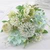 Chrysanthemum Roses Artificial Flower Bouquet for Vase Composition 32 Cm - Green