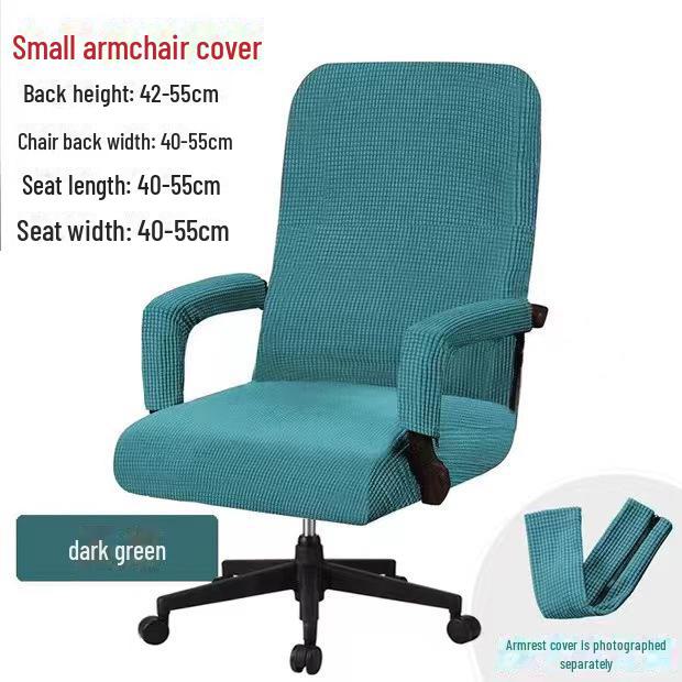 Office Chair Cover Set: Includes Elastic Covers for Swivel, Boss, and Conference Room Chairs, with Seat Cushion, Back, and Armrest Protection.
