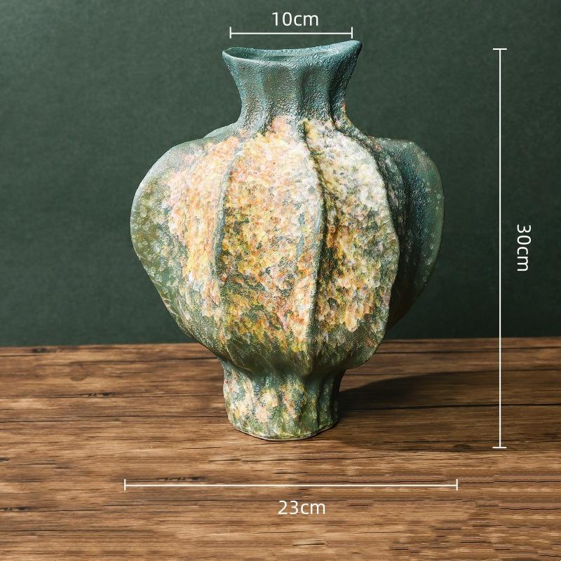 Kaba Seramik Vazo Fırında Dönüşmüş Porselen Vazolar Vazo Çiçek Düzenleme Aksesuarları Çin Tarzı Retro Kavanozlar