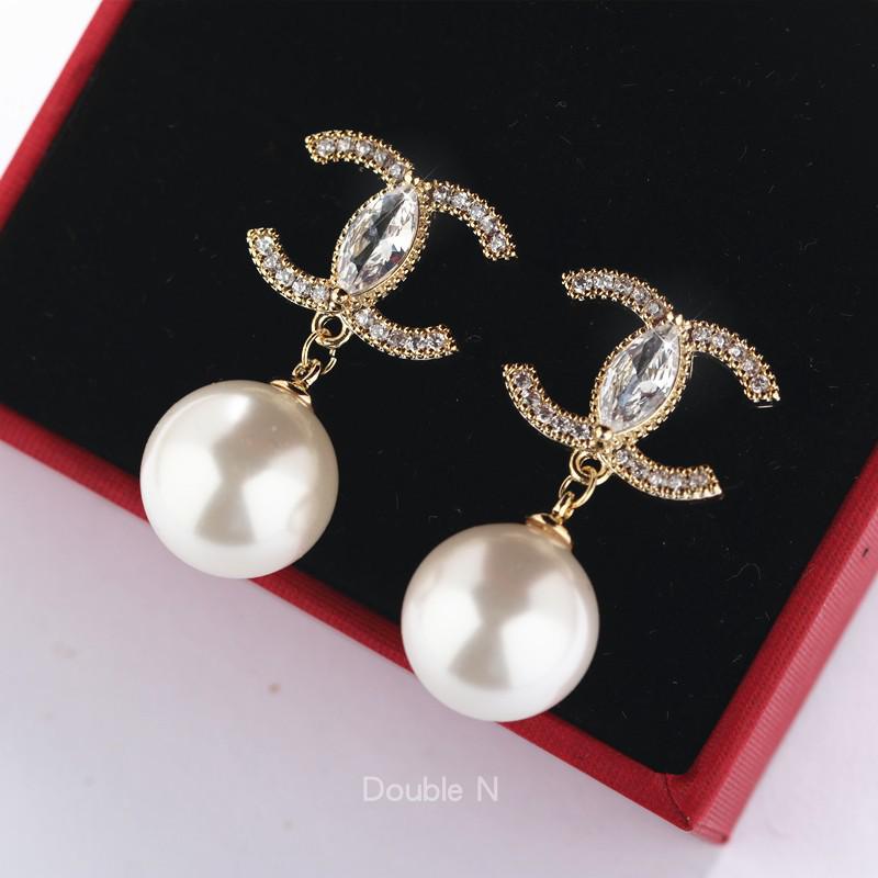 

Серьги-подвески с двойным жемчугом - Игла из стерлингового серебра 925 пробы, Универсальный модный аксессуар для женщин