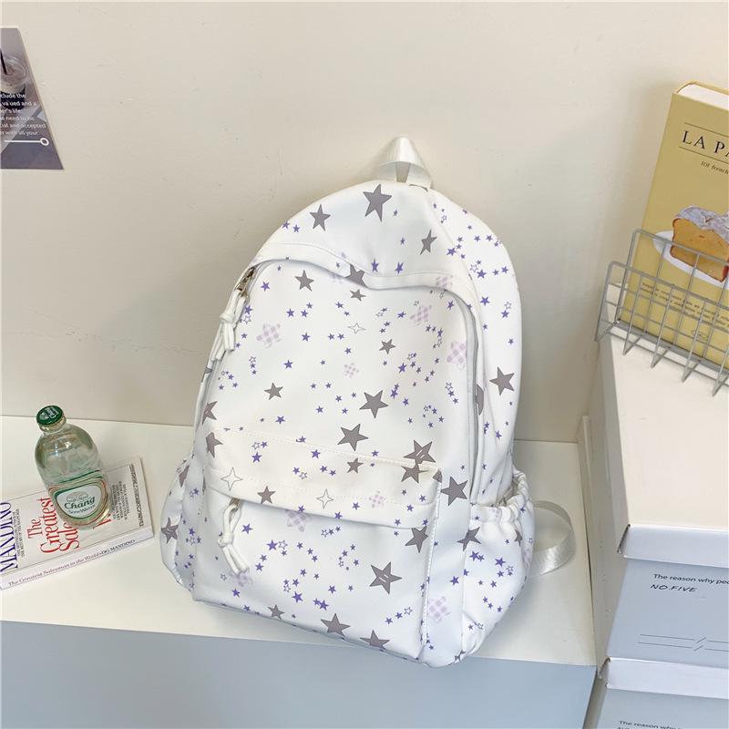 Women's Large Capacity Star Backpack - Lightweight, Cute, and Simple for Primary To High School Students