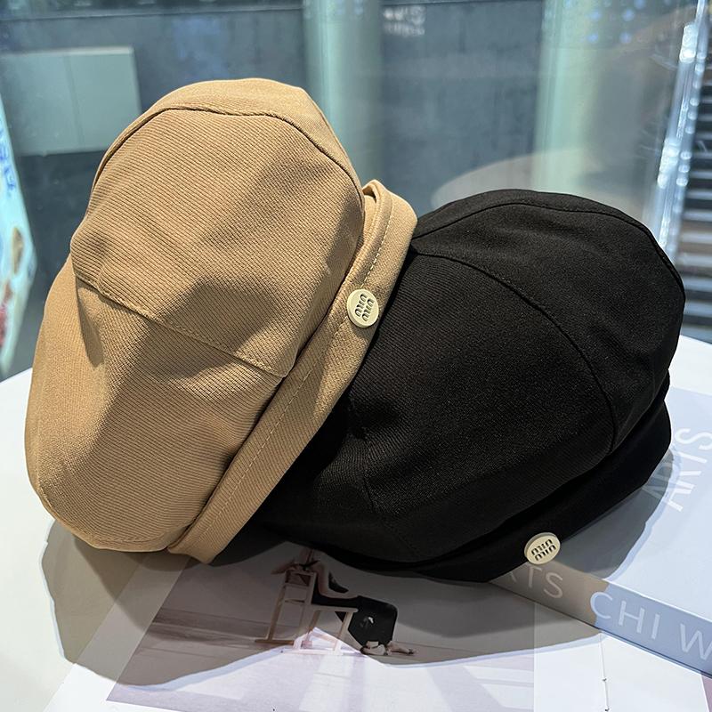 Neue Baskenmütze Kinder Frühling und Herbst vielseitig Gesicht klein achteckiger Hut schlichte Malermütze literarisch und retro