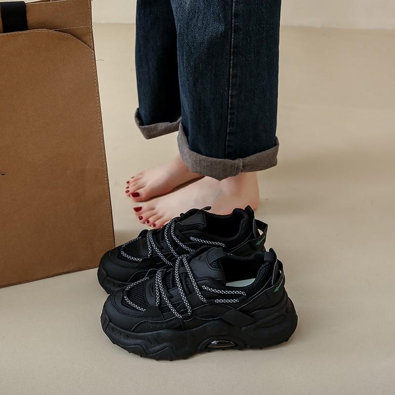 

BCEBYL Новые сетчатые толстые ремни с перекрестными ремешками, модные женские туфли, удобные повседневные нескользящие износостойкие кроссовки для бега 35