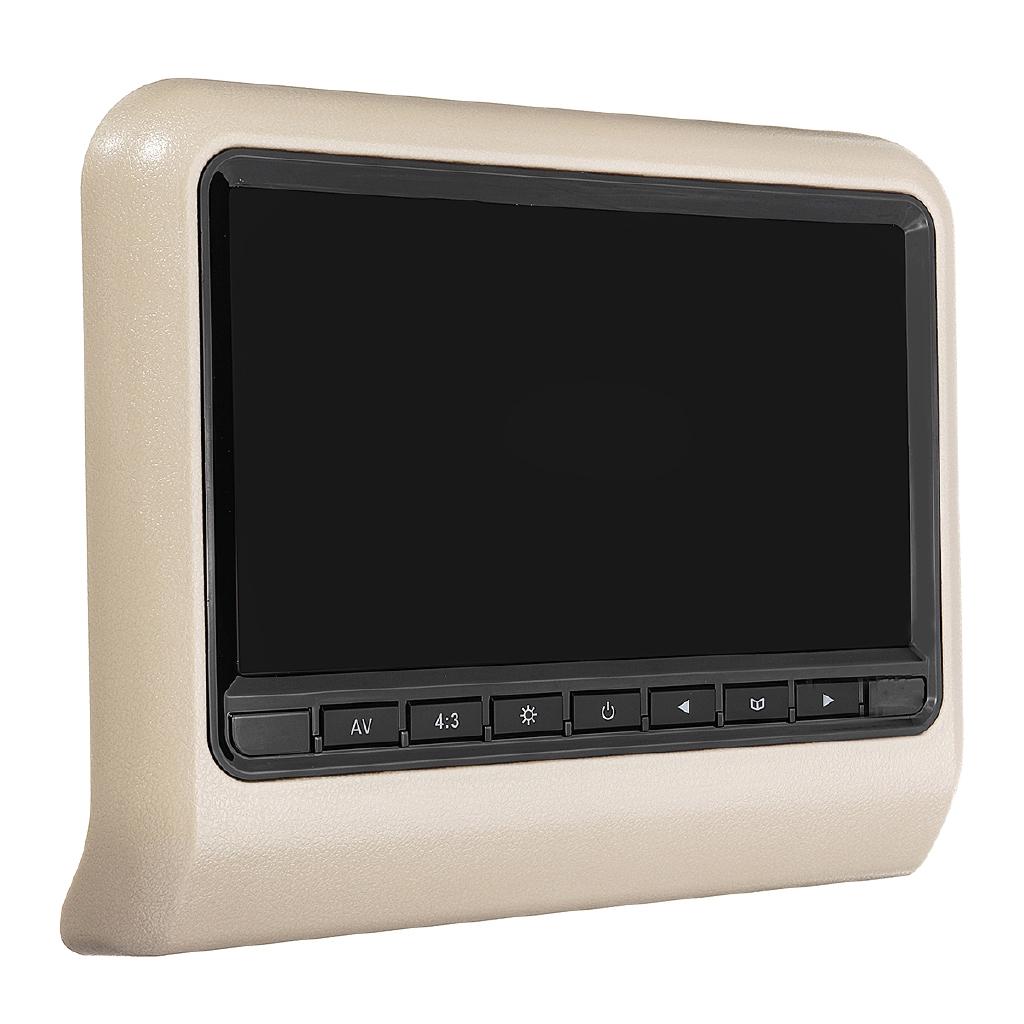 1Set 2pcs 9 Inch Car Headrest Monitor DVD Player +AV Display Remote Controller with Cable Kit Car Pillow LCD Monitor Universa 20*25*5cml