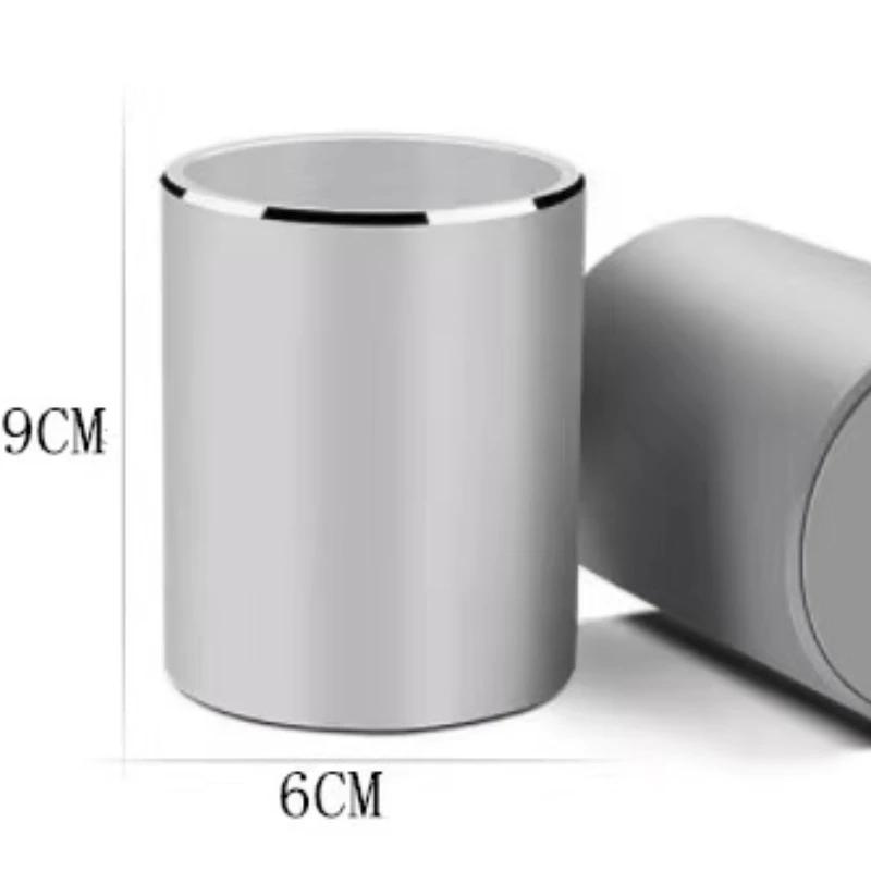 Modern Aluminum Alloy Round Pen Holder Desktop Storage Business Metal Cosmetic Pencil Holder Office Desk Organiser