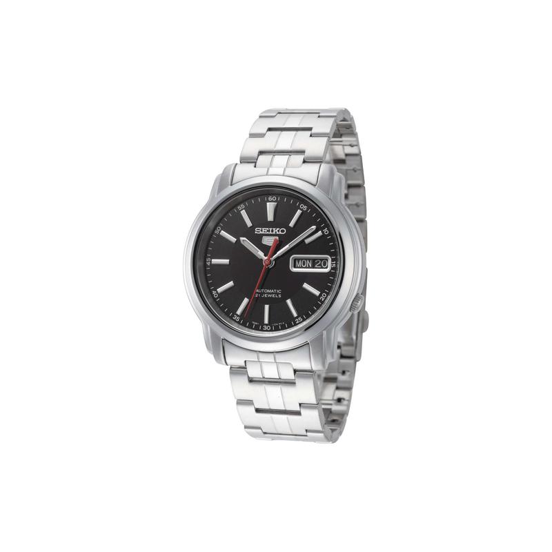 SEIKO 30m waterproof Automatic Steel Strap men s watch black dial SNKL83K1 чёрный