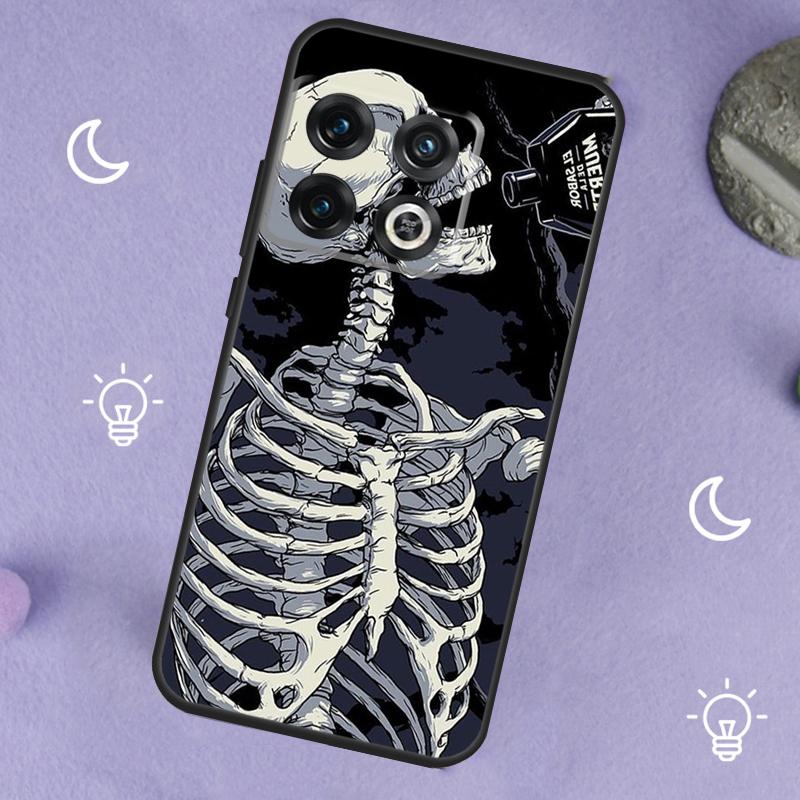 Trippy Skeleton Case For OnePlus 13T 10T 8T 10R 12R 13R 15 13 12 11 10 9 Nord 5 CE 2 3 4 Lite N20 N30 Cover