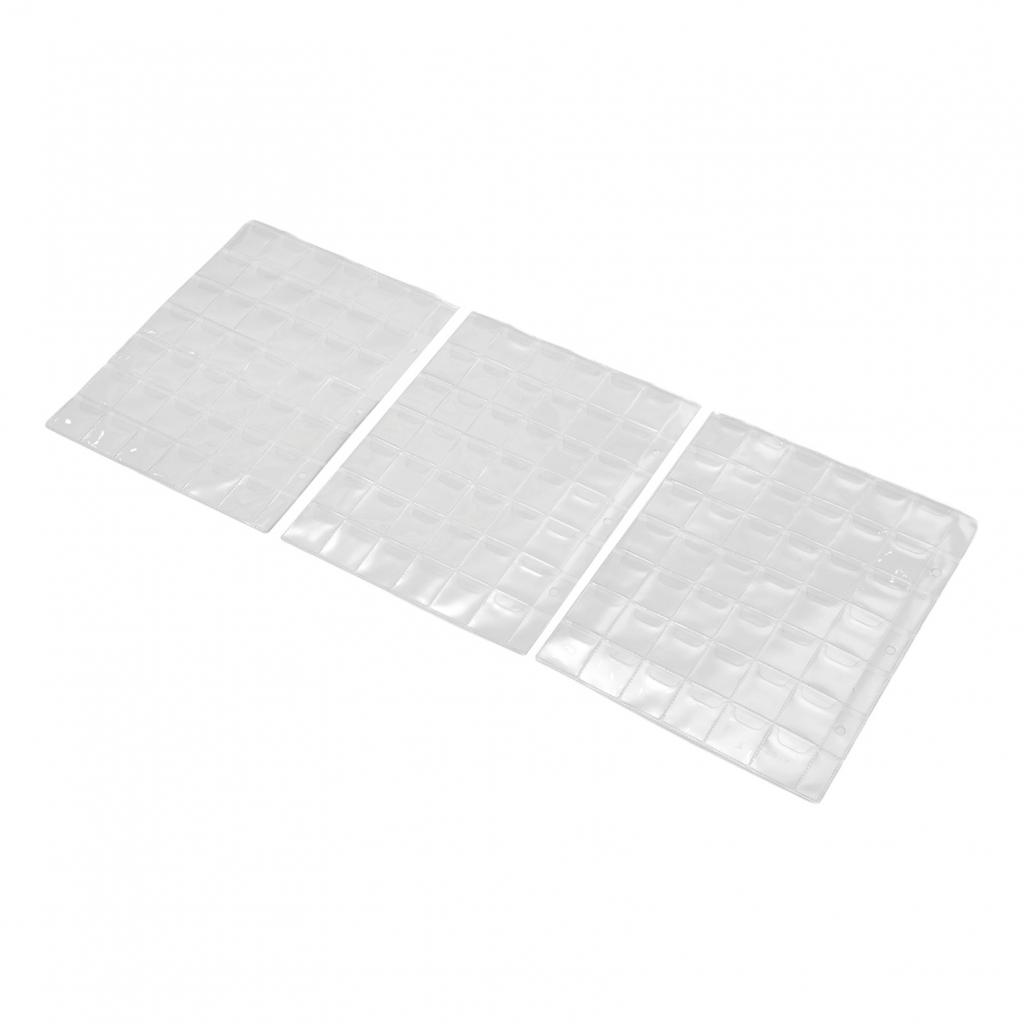 10Pcs Coin Pages 42 Pockets Plastic Protectors 7 cm Collectors Supplies