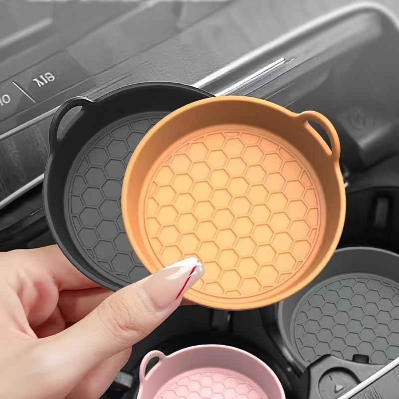 1/2/4Pcs Soft Silicone Car Cup Coaster Anti-Slip Cup Holder Waterproof Non-Slip Sift-Proof Spill Saucer Car Interior Accessories