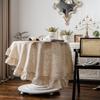 Vintage Rüschen Tischdecke Fleckenabweisend Knitterarm Waschbare Tischdecke Tisch Buffet Party Und Camping Dekorative Tischdecke