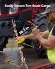 Ratchet Chain Binder, 5/16 In X 12.8 Ft G80 Chains, 8000 Lbs Working Load of Ratchet Load Binder, Chains and Binders Set, Tie Down Hauling Chain