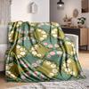 1pc Floral Pattern Lightweight Flannel Blanket, Comfortable and Warm Blanket, for Office and Camping Sofa Bed, Livingroom182