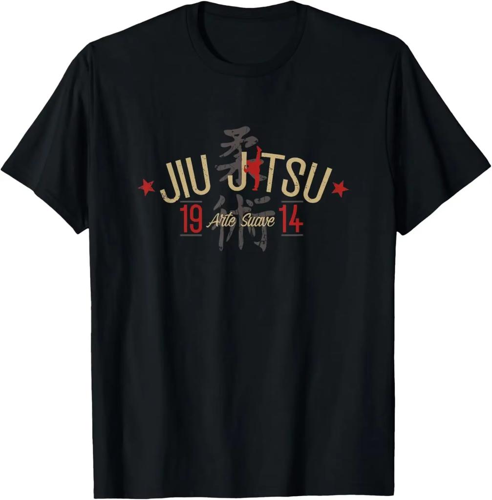 Camiseta de Jiu Jitsu Brasileiro Arte Suave Oss Camiseta BJJ Camiseta Camiseta Masculina Roupas Tops Streetwear Camisetas Vintage Camiseta