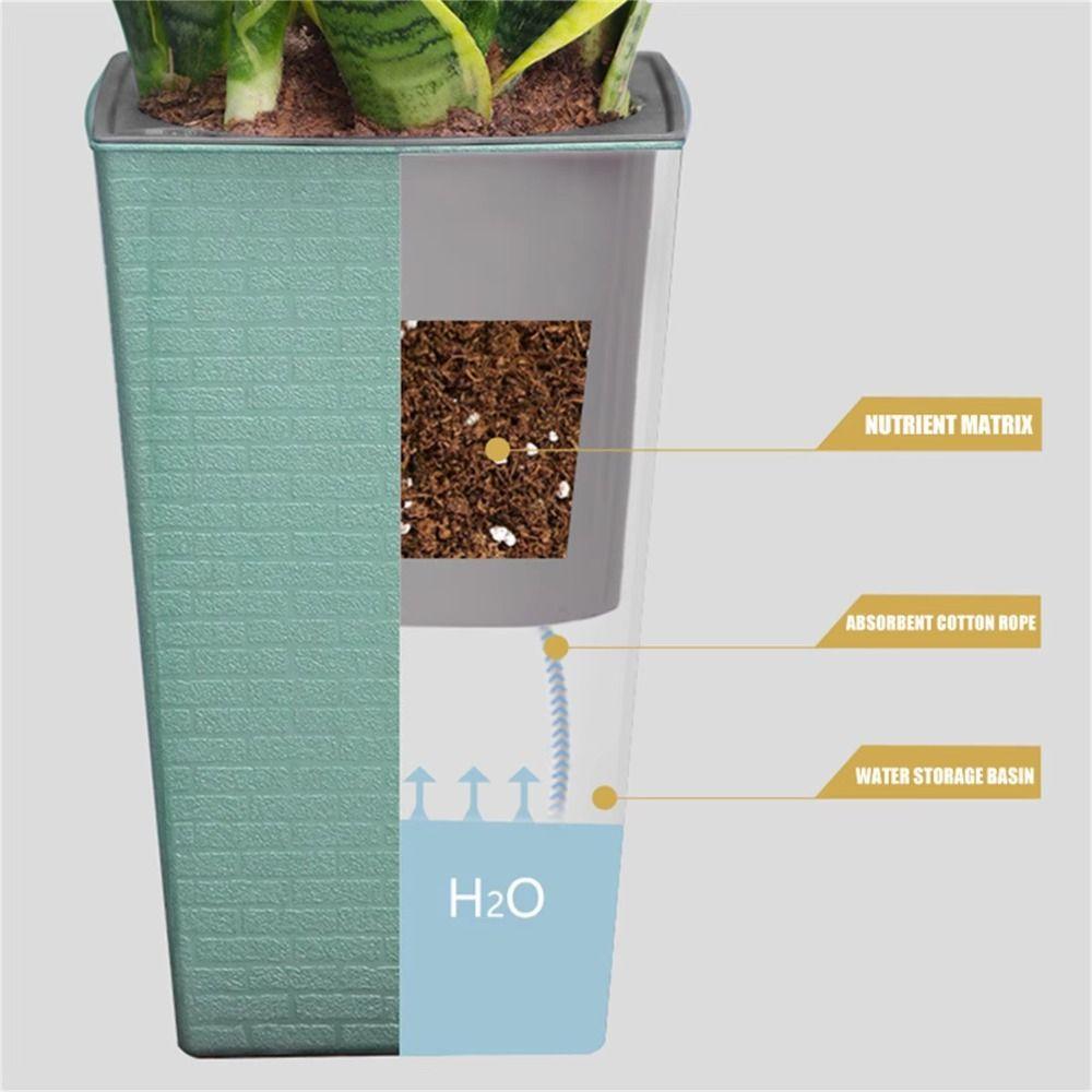 Square Shape Bonsai Flowerpot Plastic Succulent Flower Pot Retro Balcony Plant Pot  Garden Supplies