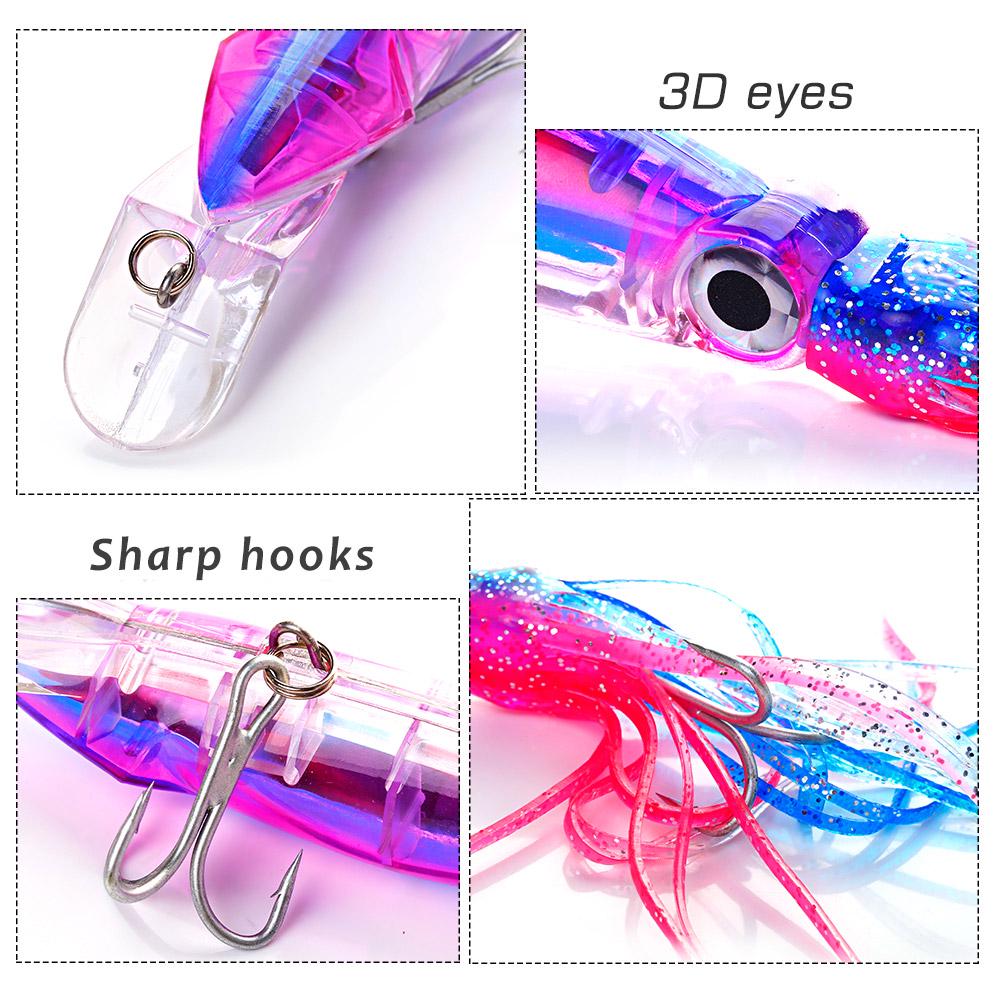 SOUGAYILANG Fishing Lures Big Fishing Hook Octopus Shape for Seawater Freshwater Fishing