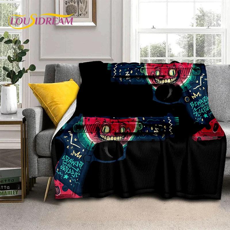 Rifle Pistol Cartridge USP,AK,AWP,M4,3D Gun Knife Blanket,Soft Throw Blanket for Home Bedroom Bed Sofa Picnic Cover Blanket Kids