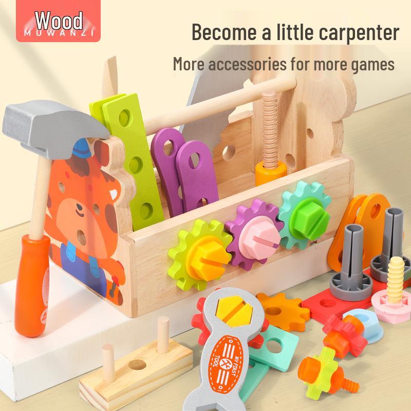 

Children s Multifunctional Toy Tool Set - Early Education Wooden Tools for Boys
