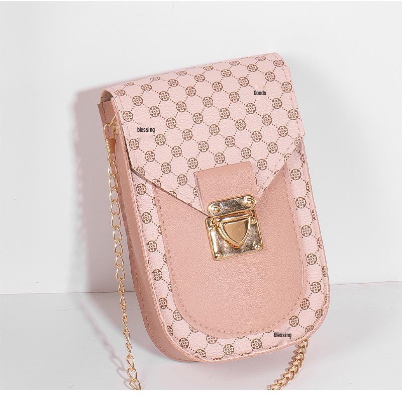 2022 Polka Dot Floral Phone Crossbody Bag - Women's Fashion Chain Bag