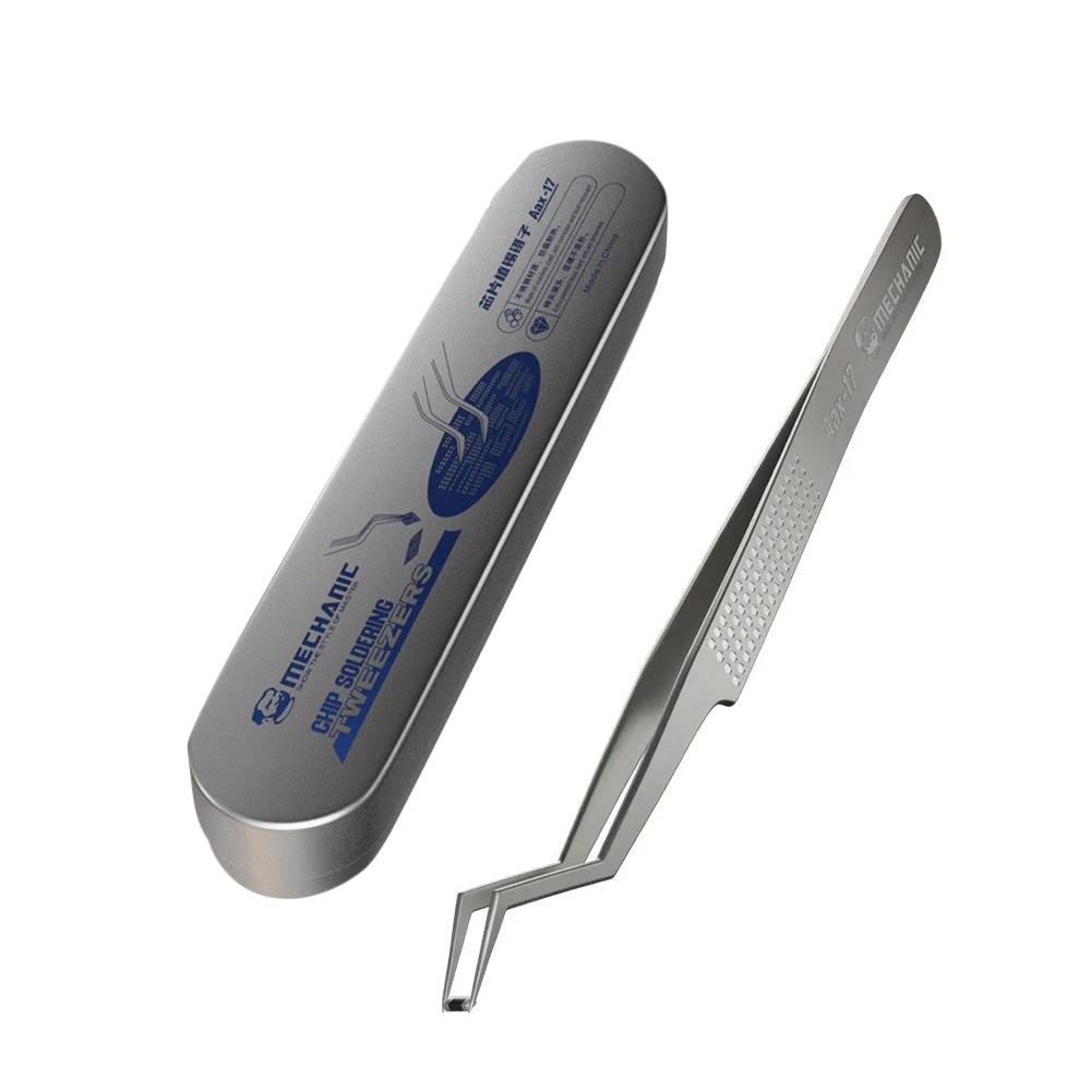 

MECHANIC Aax-17 Пинцет для позиционирования олова Прецизионный пинцет Изогнутые кончики для зажима оловянной проволоки Инструмент для ремонта печатных плат телефона