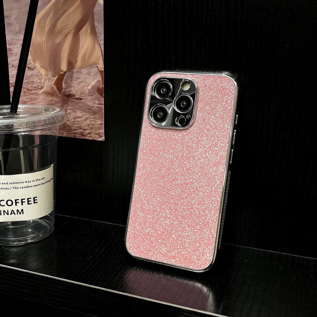 Electroplated Heat Dissipation Glitter Case Compatible with iPhone 14 Pro Max Apple 15 Phone Case 13/12 Niche High-end Feel