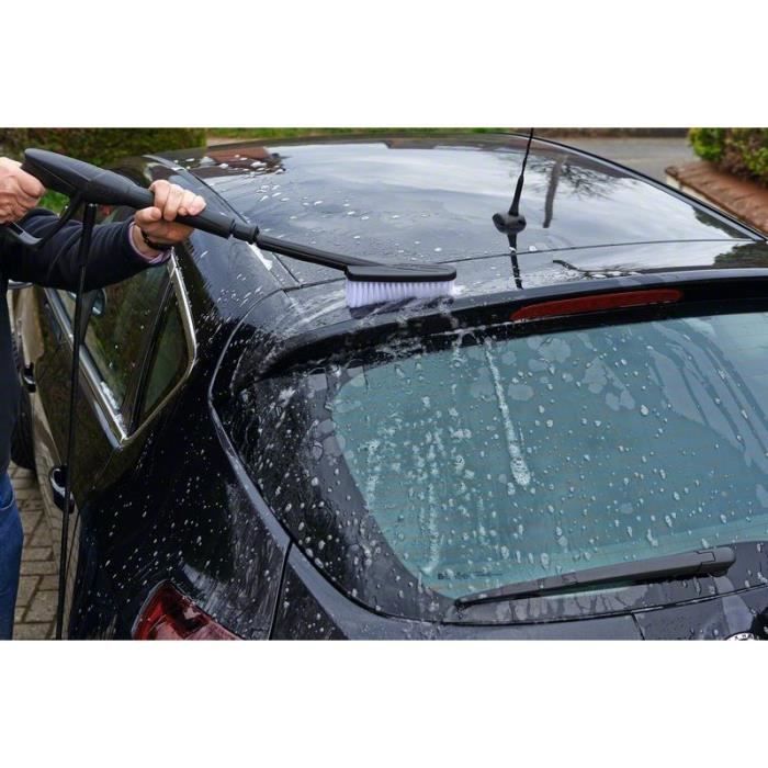 Kit de nettoyage voiture pour nettoyeurs haute pression BOSCH - Brosse de lavage, Tuyau haute pression, Buse à 90°, Chiffon