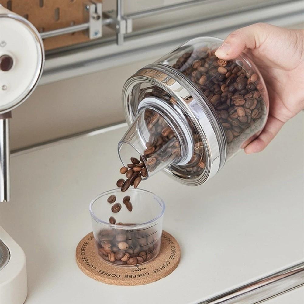 Transparenter Lebensmittelaufbewahrungsbehälter Kaffeebohne Versiegelt Getreidebehälter Langlebig Frischhaltebox Behälter Glas Zuhause