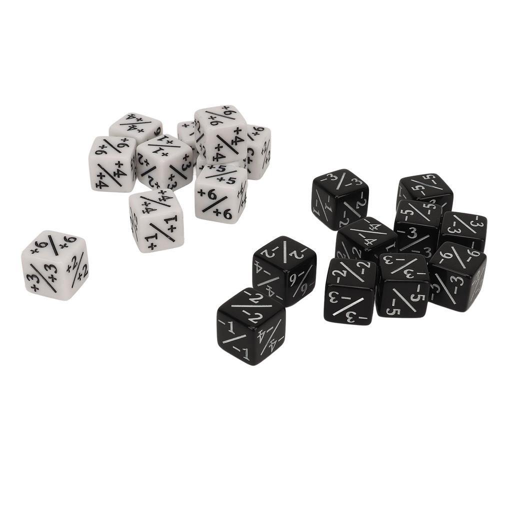 20Pcs Dice Counters Token 15.3mm Positive Negative Dice Counters Set for Board Games Math Games
