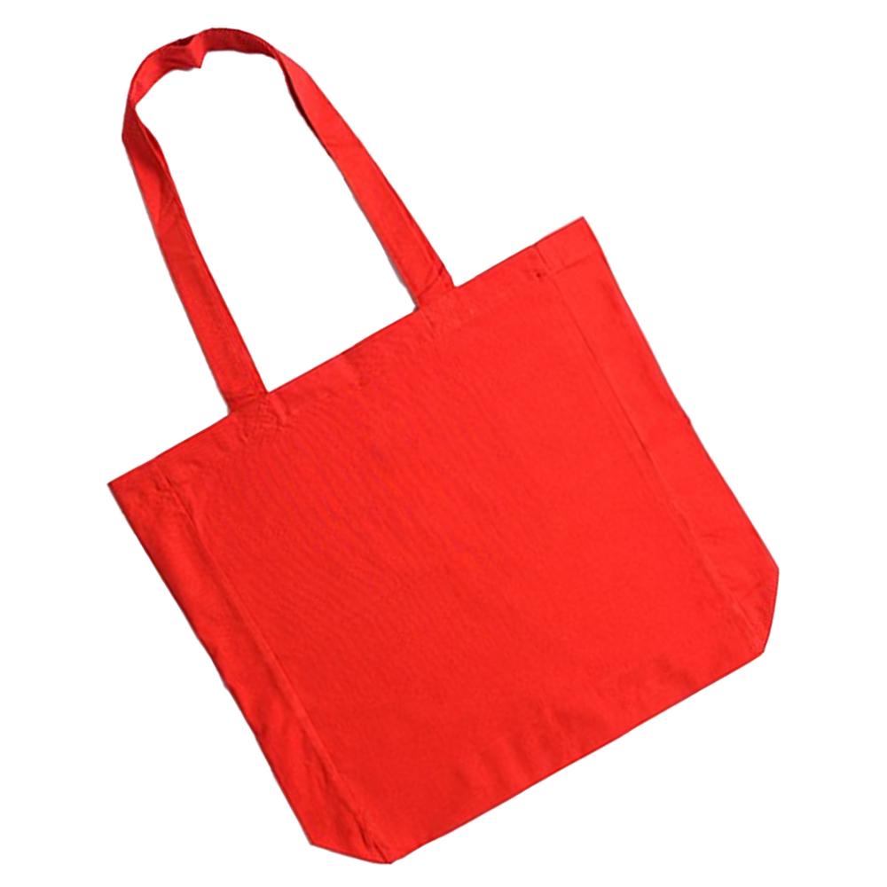 Printwear Seitenfaltbare Baumwoll-Tragetasche mit langem Henkel