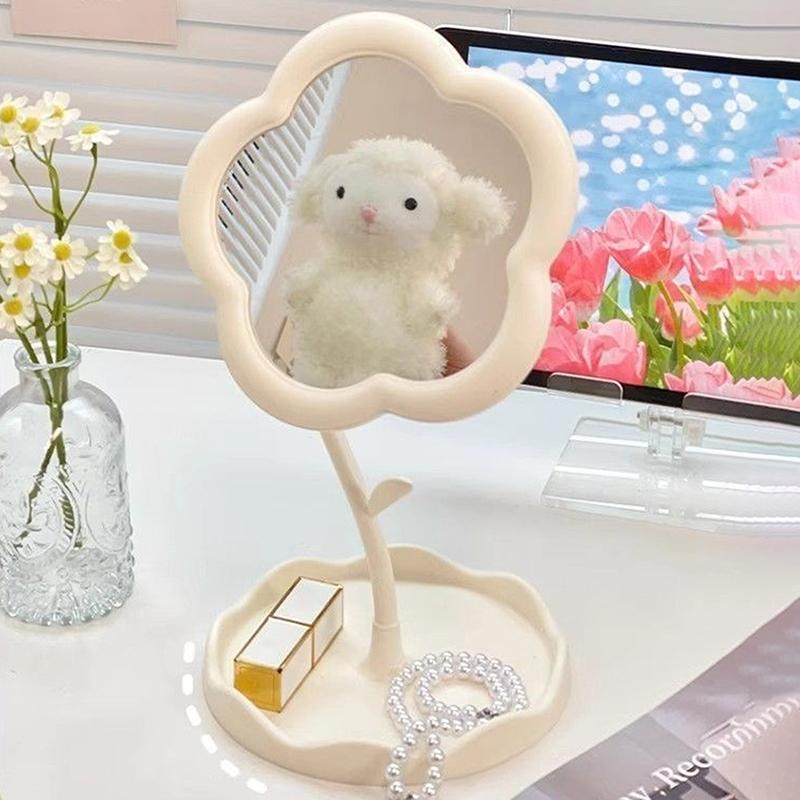 Desktop Sunflower-Shaped Makeup Mirror Rotatable, Detachable, and Hanging HD Mirror for Dressing and Jewelry Display