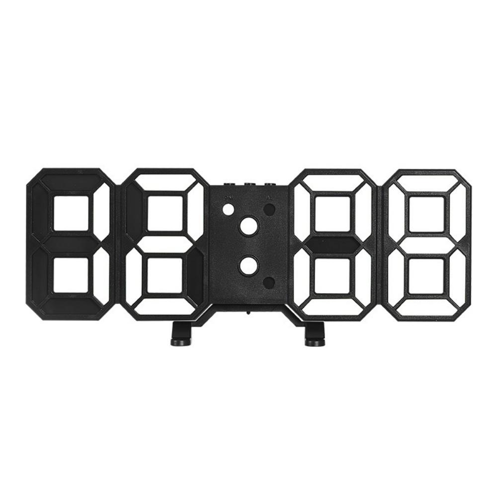 3D LED Digital Clock Simple and Stylish LED 3 Alarms Electronic USB Table Clock Time Temperature Wall Clock for Living Room