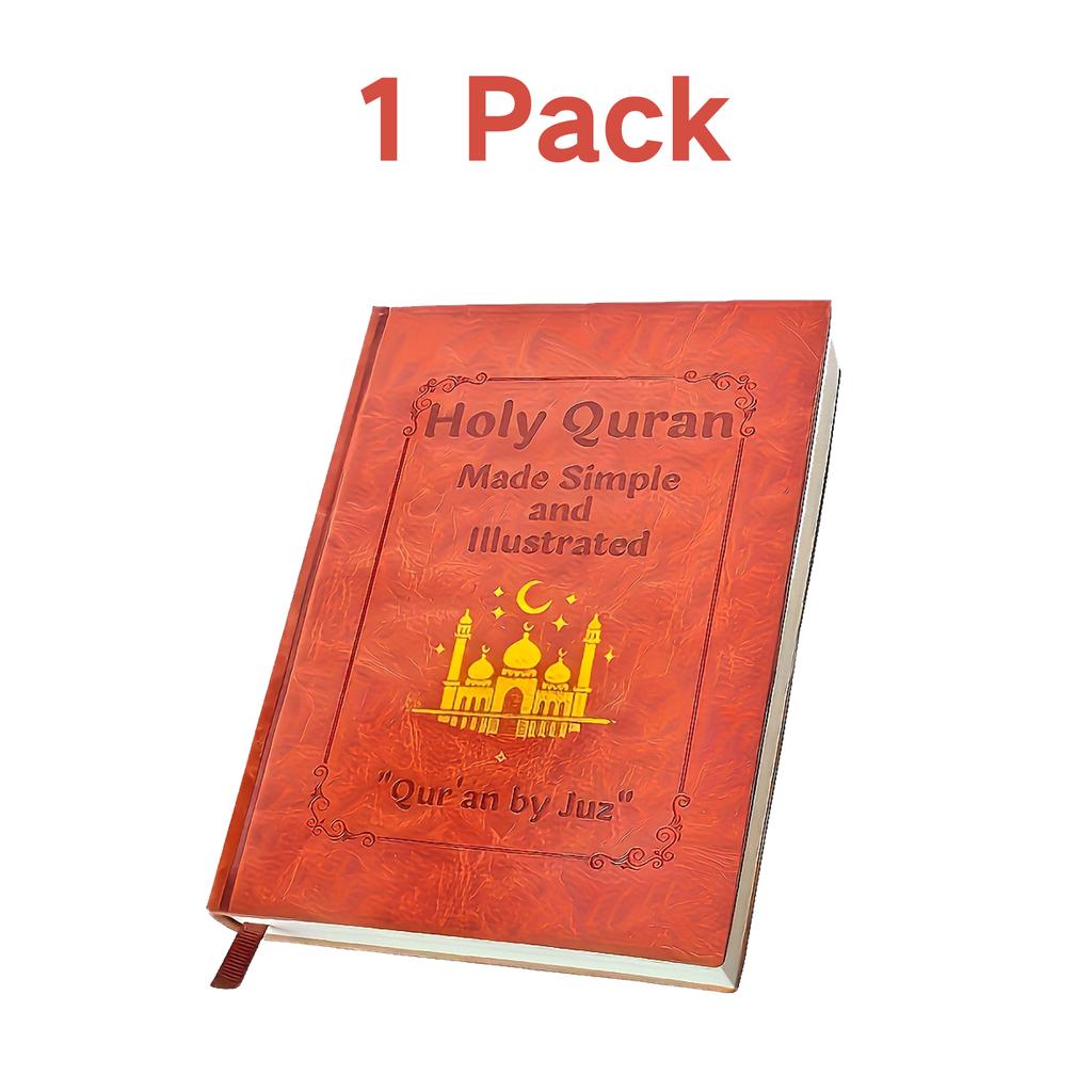 Quran Made Simple: Beginner-Friendly Study Guide with Illustrated Tafsir, Easy Explanations & Full Summary - Ramadan or Eid Gift