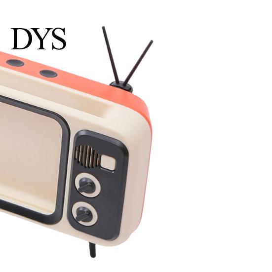 Soporte para Teléfono Altavoz Reproductor de Música Antideslizante Retro TV Decoración del Hogar Móvil para Smartphone de 6.4 a 6.7 Escritorio
