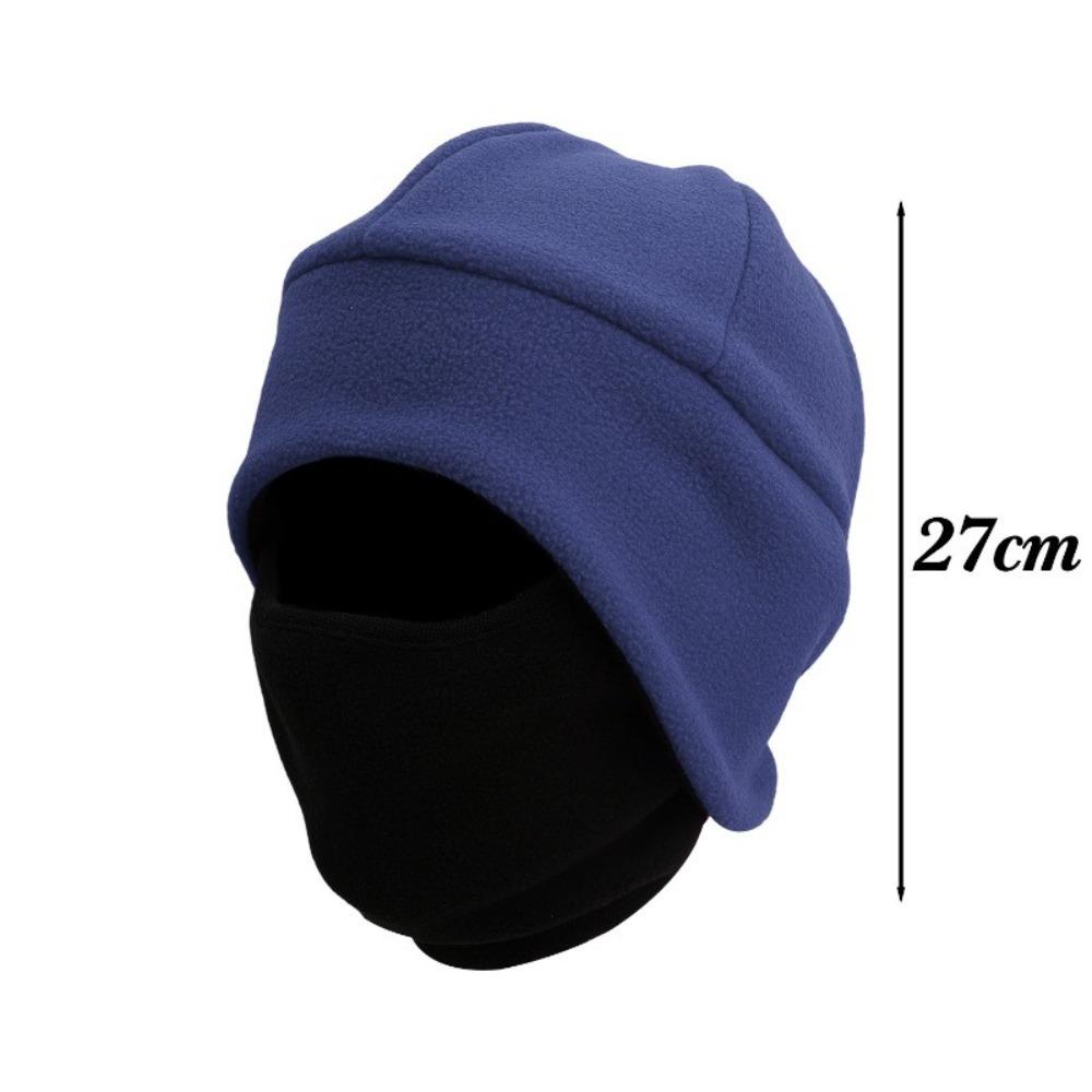 

Thicken Fleece Hat Ear Protection Windproof Warm Pullover Hats Double-layered Breathable Headcover Bonnet
