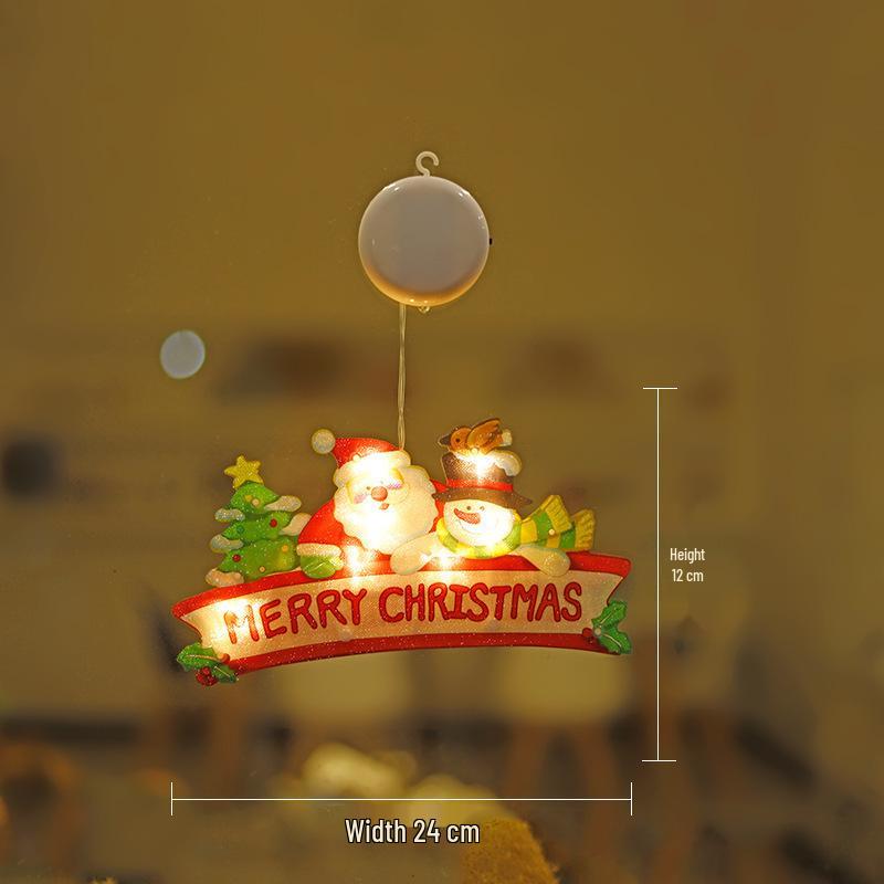 Grenzüberschreitende Weihnachts-Saugnapflichter: Weihnachtsmann, Rentier & Baumdekorationen für Schaufenster und Feiertagsatmosphäre