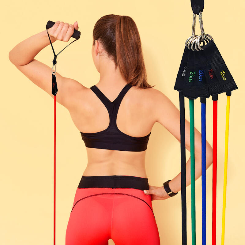 Latex tubing band set, multi-purpose rubber elastic band for strength training