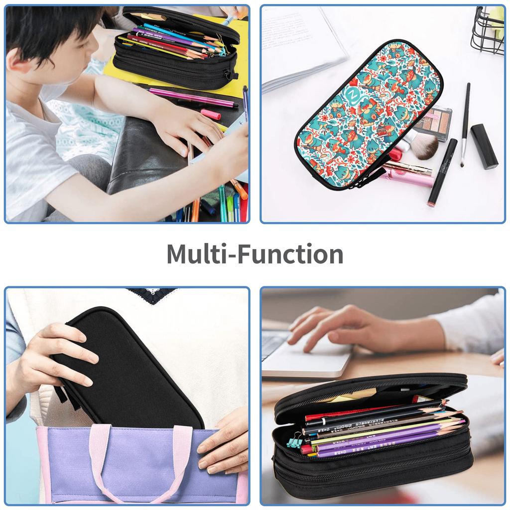 Custom Cartoon Pokemon Theme Large Capacity Bags for Child School Pencil Bag for Boys Gilrs Kids