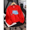 European sizes Kids' Crewneck Sweatshirt  Elephant with Crown And Ball , Sportswear And Casual Wear, Soft And Comfortable, Children's Clothing
