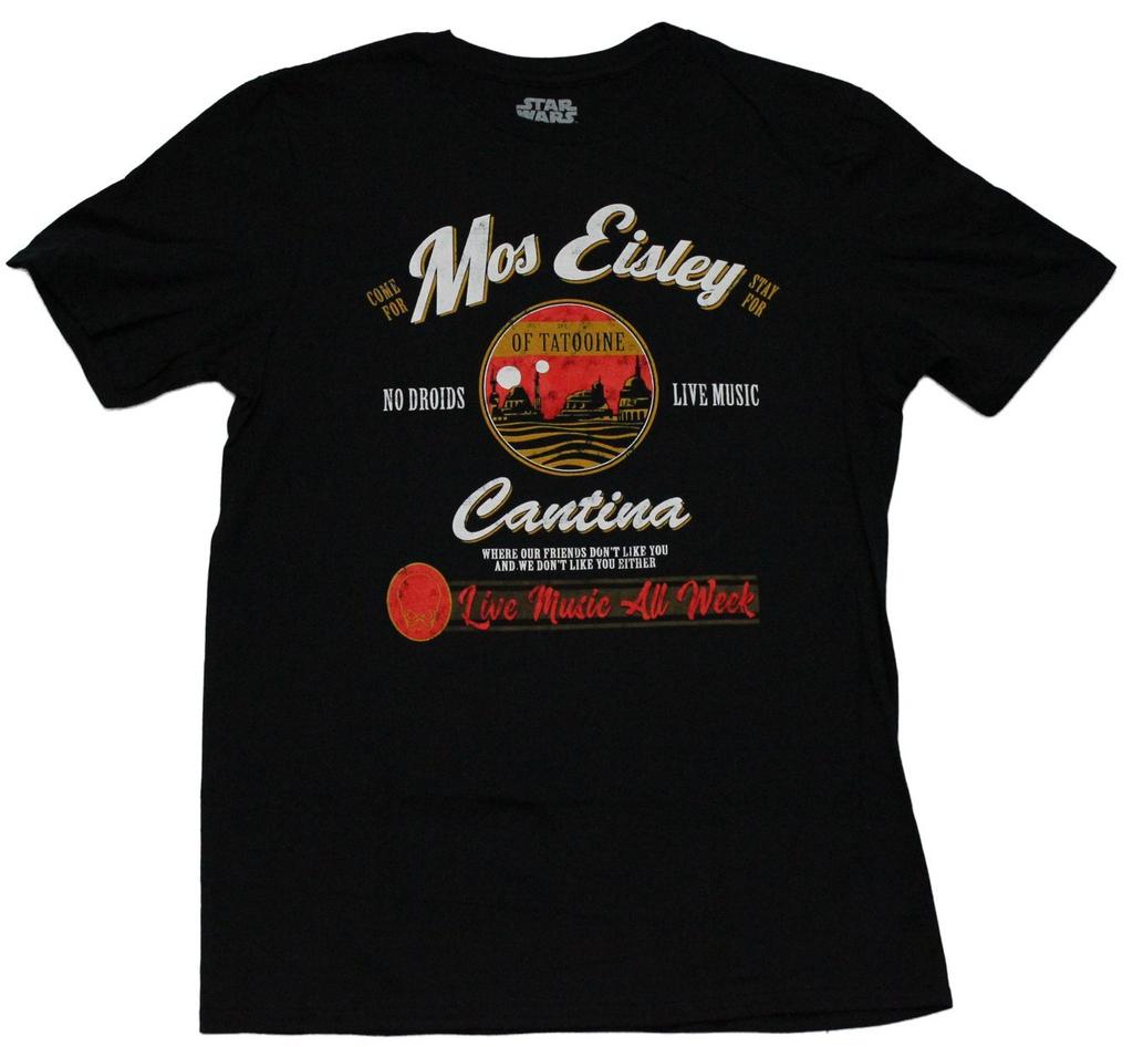 Star Wars New Adult T-Shirt - Mos Eisley Cantina of Tatooine No Lives Live Music