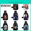 Wednesday Adams Family Shoulder Bag Crossbody Backpack For Travel School