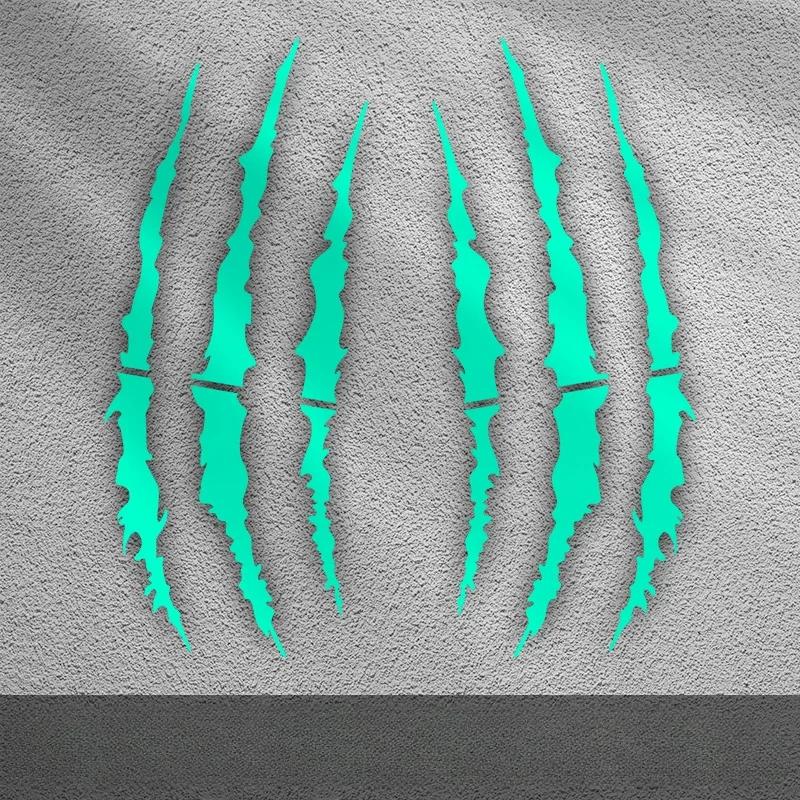 

Наклейки Царапины Монстр Коготь на Мотоцикл DIY Виниловые Наклейки на Мотокросс Шлем для Aprilia KTM Kawasaki YAMAHA SUZUKI HONDA 25x10.6CM зелёный