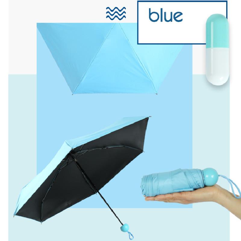 Folding Capsule Small Umbrella Pill Package Portable Travel Sunny Day Rainy