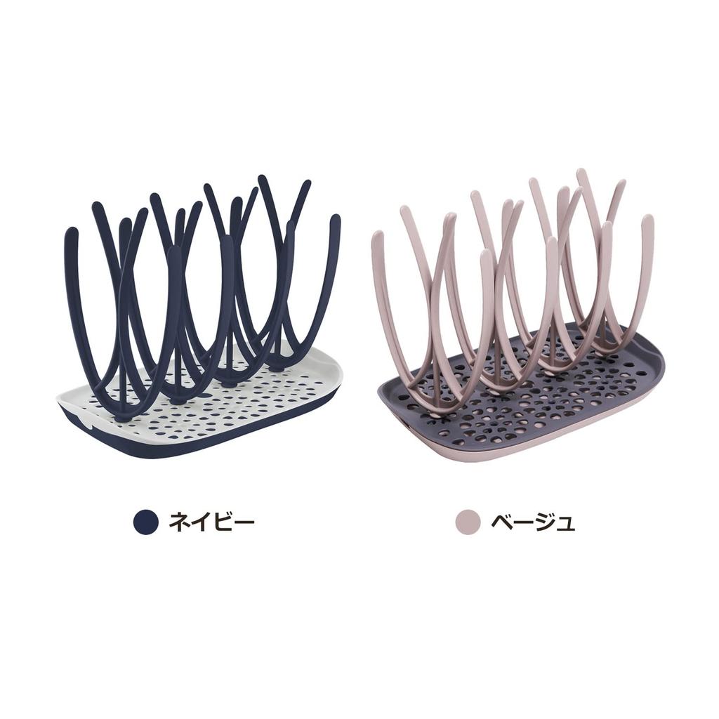 MOTHER-K Baby Bottle Drying Rack, Baby Bottle Drying Stand, Assembled Bottle Drying Stand (Navy)