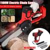 18/21V 1100W Lithium Battery Electric Pruning Saw Woodworking One-handed Electric Saw Garden Logging Mini Electric Chain Saw