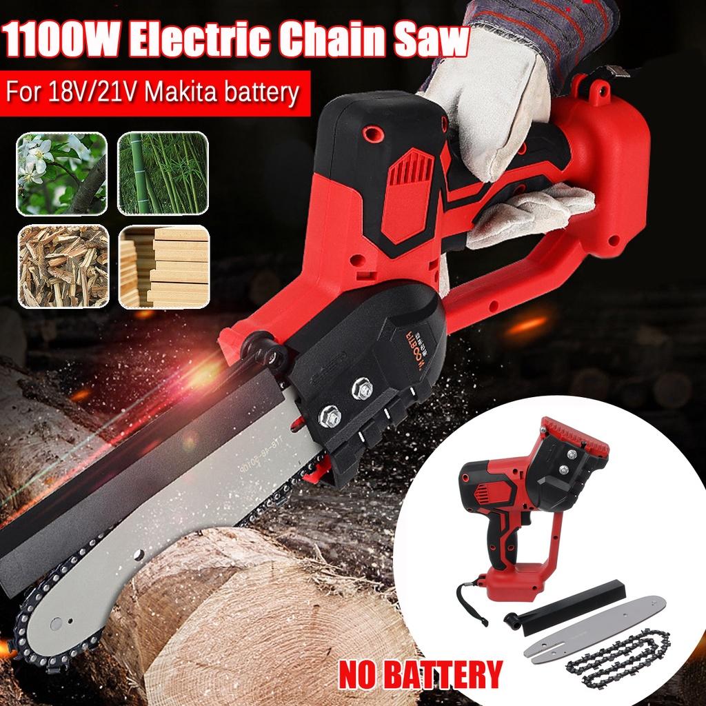 18/21V 1100W Lithium Battery Electric Pruning Saw Woodworking One-handed Electric Saw Garden Logging Mini Electric Chain Saw
