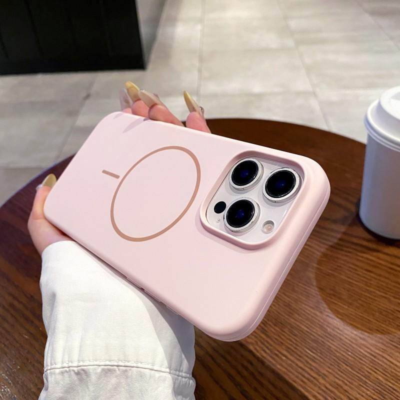 Luxury Original Liquid Silicone Case for iPhone 16 15 14 13 12 11 Pro Max Plus For Magsafe Magnetic Wireless Charge Soft Cover
