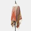 Winter Women Scarf Pullover Layers Poncho Elegant Lady Striped Tassel Warm Wrap Shawl Scarve Capa Para Mujer Pashmina Cloak New